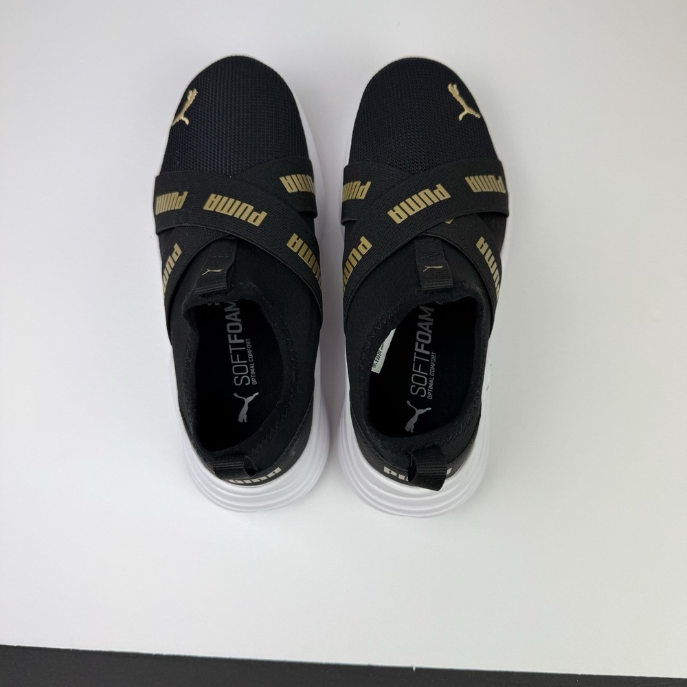 PUMA GIRLS BLACK SHOE WIRED RUN‎ SLIP ON SUMER JR 381 994-02 Size 2C - Picture 6 of 7